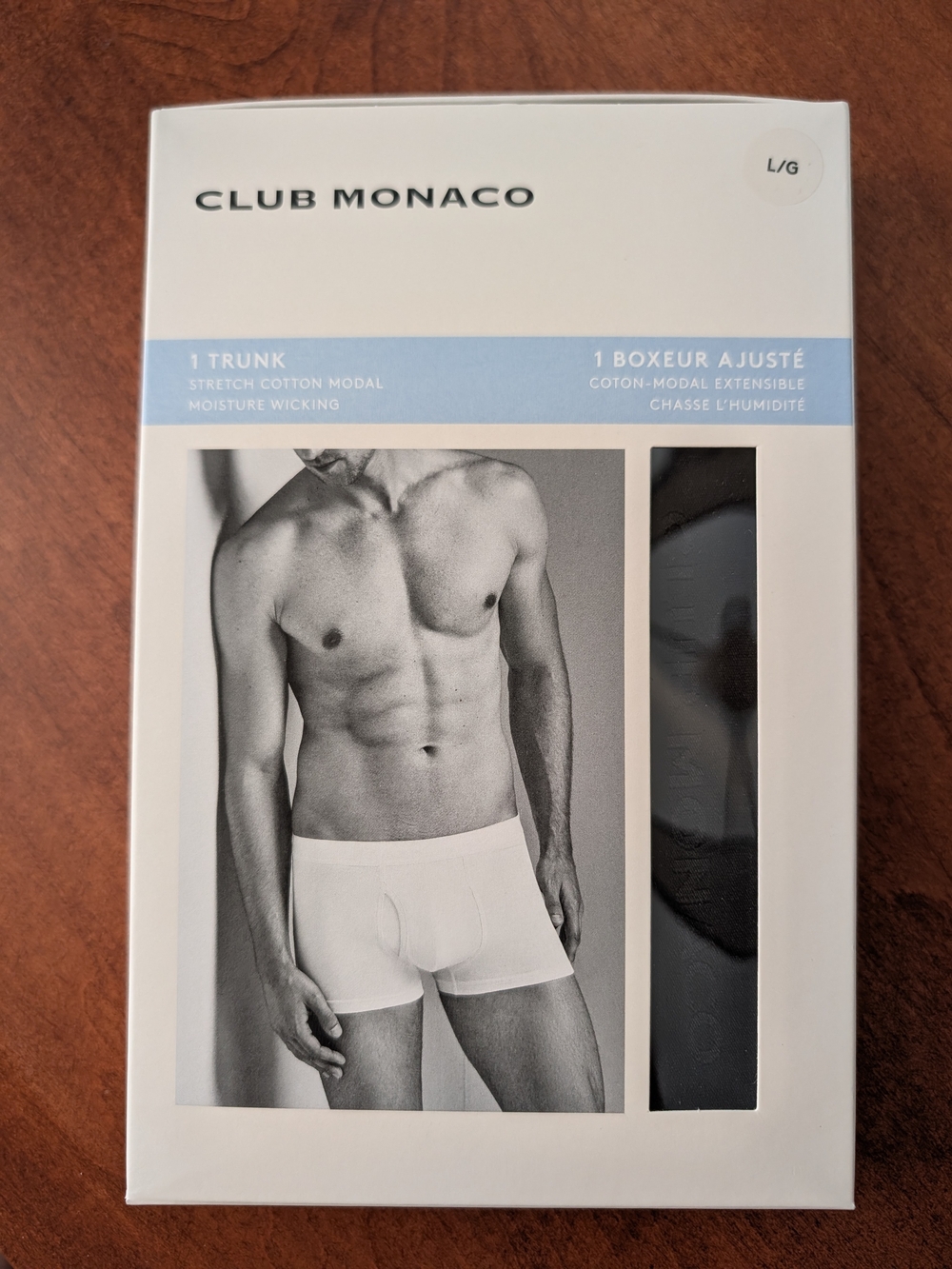 Club Monaco Mens Trunk Underwear Size L Large Stretch Cotton Modal Black NIB NWT
